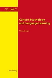 Cover von Culture, Psychology, and Language Learning