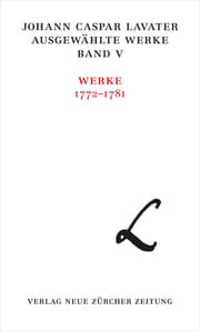 Cover von Johann Caspar Lavater, Ausgewählte Werke, Band V