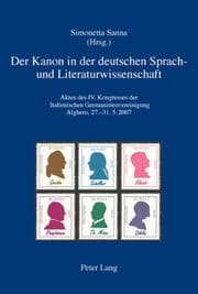 Cover von Der Kanon in der deutschen Sprach- und Literaturwissenschaft