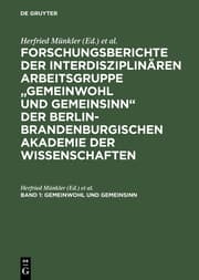 Cover von Gemeinwohl und Gemeinsinn I