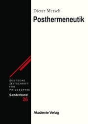 Cover von Posthermeneutik