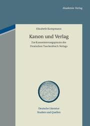 Cover von Kanon und Verlag
