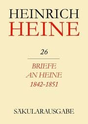 Cover von Briefe an Heine 1842-1851