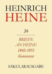 Cover von Briefe an Heine 1842-1851. Kommentar