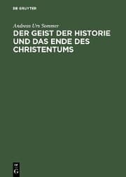 Cover von Der Geist der Historie und das Ende des Christentums
