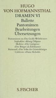 Cover von Dramen VI. Ballette - Pantomimen - Bearbeitungen - Übersetzungen