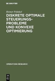 Cover von Diskrete optimale Steuerungsprobleme und konvexe Optimierung