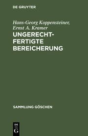 Cover von Ungerechtfertigte Bereicherung