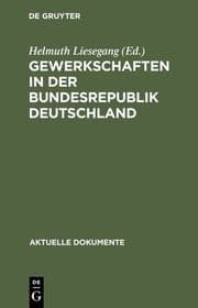 Cover von GEWERKSCHAFTEN I D BUNDESREPDEUTSCHLAND ADO