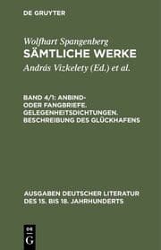 Cover von Anbind- oder Fangbriefe. Gelegenheitsdichtungen. Beschreibung des Glückhafens
