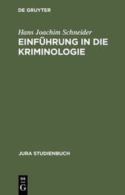 Cover von Einführung in die Kriminologie