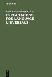 Cover von Explanations for Language Universals