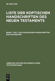 Cover von Die sahidischen Handschriften der Evangelien