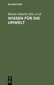 Cover von Wissen für die Umwelt