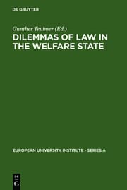 Cover von Dilemmas of Law in the Welfare State