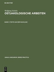 Cover von Texte aus dem Nachlass