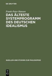 Cover von Das älteste Systemprogramm des deutschen Idealismus