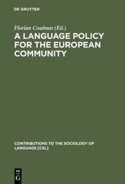 Cover von A Language Policy for the European Community