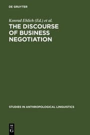 Cover von The Discourse of Business Negotiation