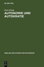 Cover von Autonomie und Autokratie