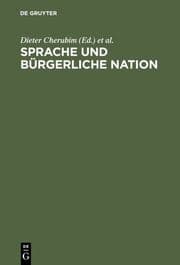 Cover von Sprache und bürgerliche Nation