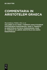 Cover von Pars I: Themistii analyticorum posteriorum paraphrasis.Pars II: Themistii in Aristotelis physica paraphrasis.Pars III: Themistii in libros Aristotelis De anima paraphrasis