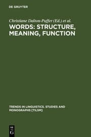 Cover von Words: Structure, Meaning, Function