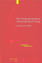 Cover von The Temporal Structure of Estonian Runic Songs