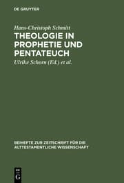 Cover von Theologie in Prophetie und Pentateuch