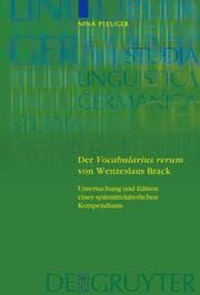 Cover von Der 'Vocabularium rerum' von Wenzeslaus Brack