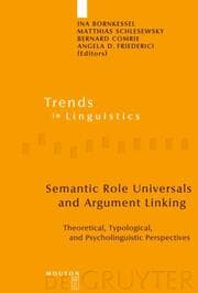 Cover von Semantic Role Universals and Argument Linking
