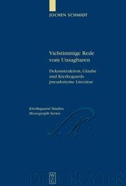 Cover von Vielstimmige Rede vom Unsagbaren