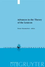 Cover von Advances in the Theory of the Lexicon