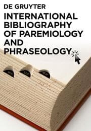 Cover von International Proverb Bibliography