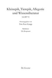 Cover von Kleinepik, Tierepik, Allegorie und Wissensliteratur