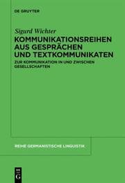 Cover von Kommunikationsreihen aus Gesprächen und Textkommunikaten