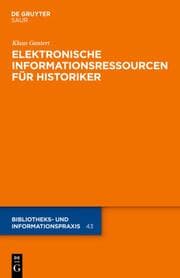 Cover von Elektronische Informationsressourcen für Historiker