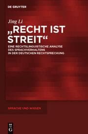 Cover von 'Recht ist Streit'