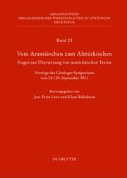 Cover von Vom Aramäischen zum Alttürkischen