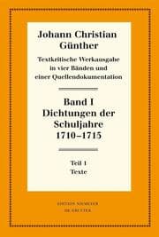Cover von Dichtungen der Schuljahre 1710-1715