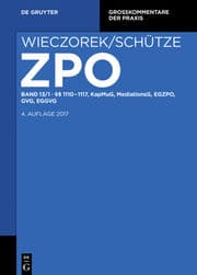Cover von ZPO: §§ 1110-1117, KapMuG, MediationsG, EGZPO, GVG, EGGVG