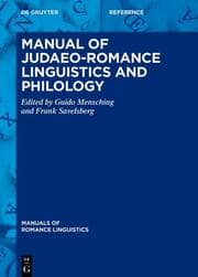 Cover von Manual of Judaeo-Romance Linguistics and Philology