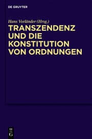 Cover von Transzendenz und die Konstitution von Ordnungen