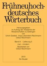 Cover von Frühneuhochdeutsches Wörterbuch 9/Lieferung 5