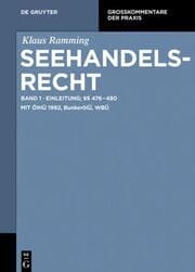 Cover von Seehandelsrecht Einleitung: §§ 476-480