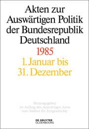 Cover von Akten zur Auswärtigen Politik der Bundesrepublik Deutschland 1985