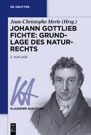 Cover von Johann Gottlieb Fichte: Grundlage des Naturrechts