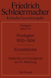 Cover von Predigten 1833-1834
