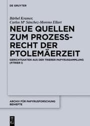 Cover von Neue Quellen zum Prozeßrecht der Ptolemäerzeit