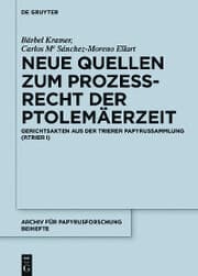 Cover von Neue Quellen zum Prozeßrecht der Ptolemäerzeit